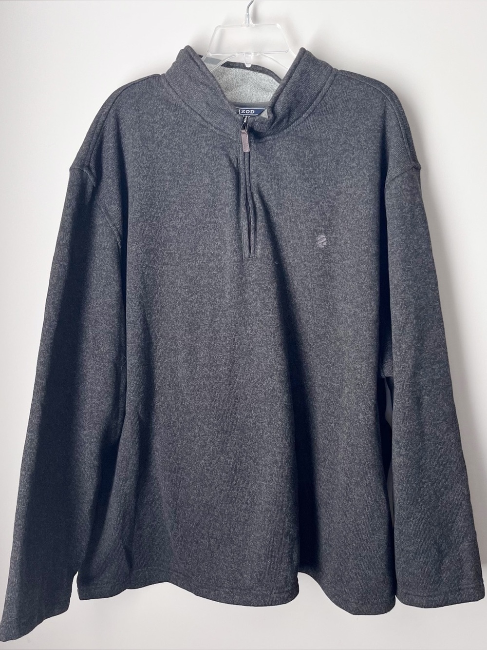 IZOD Men's Charcoal Gray Lightweight Quarter-Zip Sweater Size 3XL